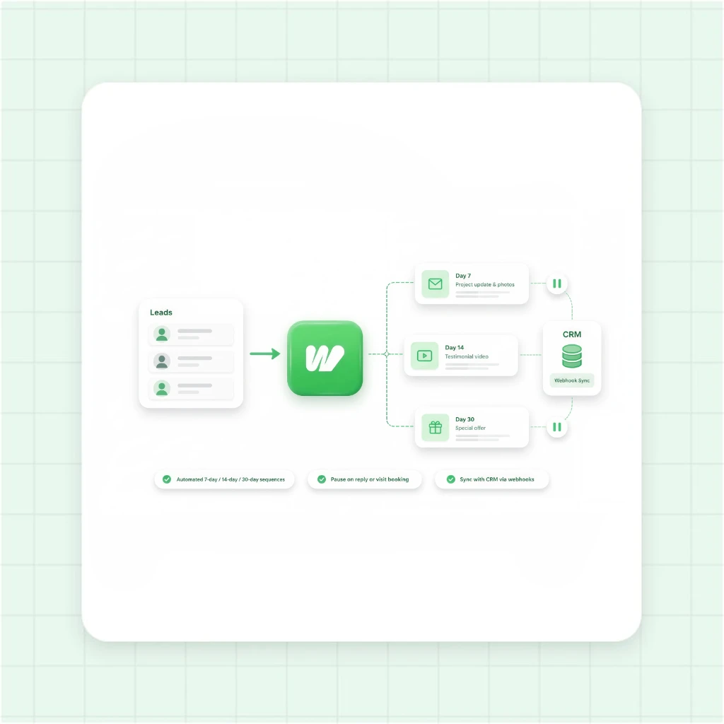 Multi-Touch Real Estate Lead Follow-Up Drip Sequence on WhatsApp