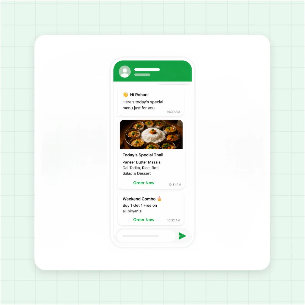 Automated Restaurant Daily Menu Broadcast on WhatsApp